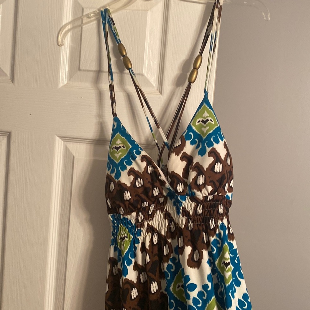 Alyn Paige Medium Maxi Dress with cross back and beads